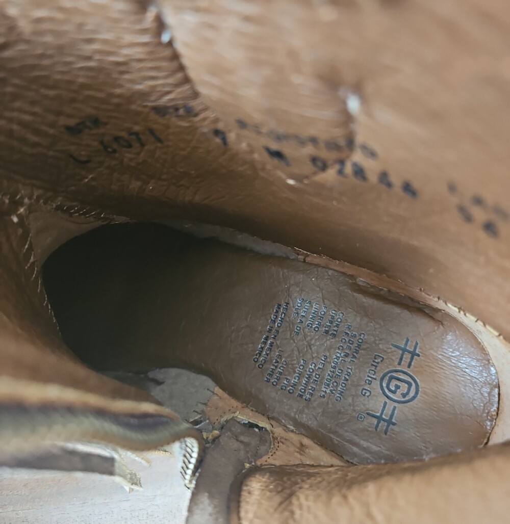 Circle G Tan Leather Fringe Ankle Boots - Picture 5 of 6